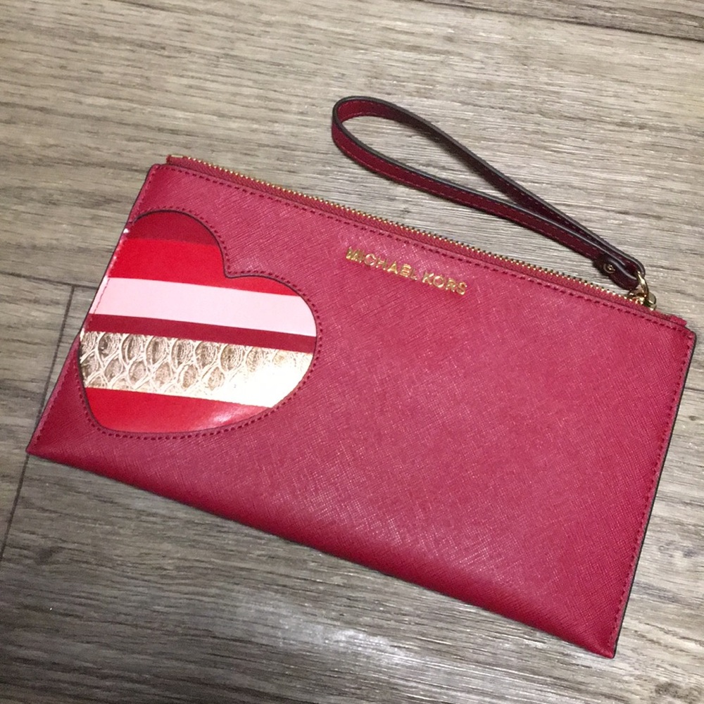 Michael Kors wristlet large wallet clutch purse